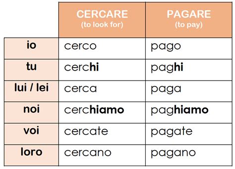 cercare italian conjugation|More.